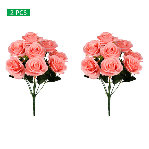 2 pcs Artificial Silk Rose Flowers