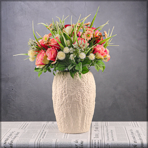 Stylish white ceramic vase