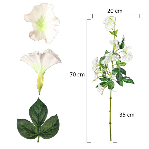 3pcs Single Stem Artificial Morning Glory Flower