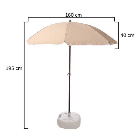 Small Patio Outdoor/ Beach Umbrella without Base