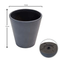 Gray resin outdoor planter pots