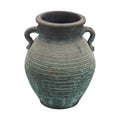 Decorative clay jar with handle