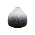 Small white black ceramic vase