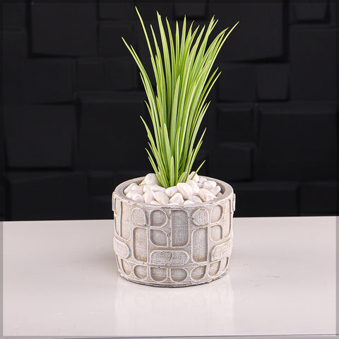 Decorative Round Cement Planter