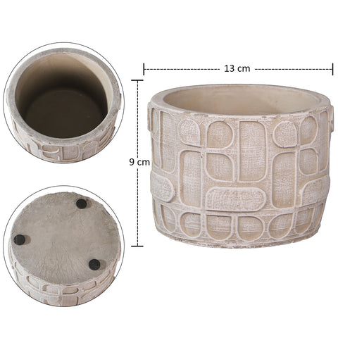 Cement Round Flower Vase