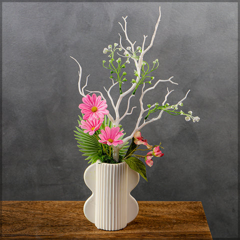 Elegant mini ceramic vase for flowers and decor