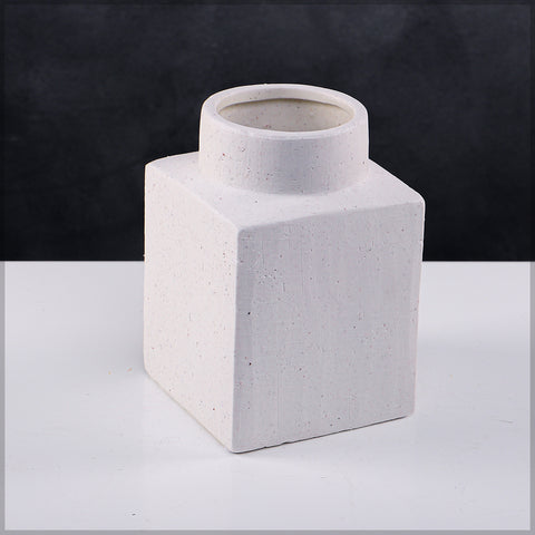 Square design decorative vase