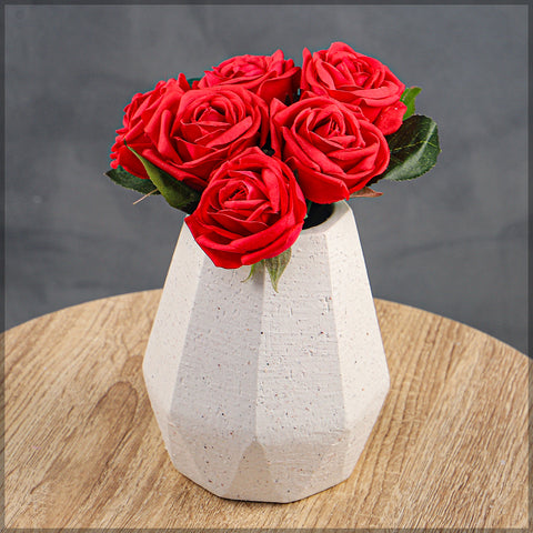 Handmade small ceramic vase for modern interiors