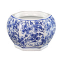 Decorative White Blue Ceramic Vase