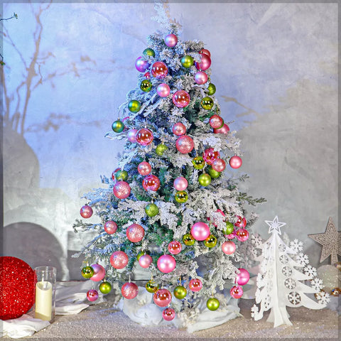 Snowy Flocked Christmas Tree