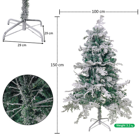 Snowy Flocked Christmas Tree