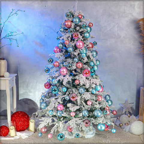 Snowy Flocked Christmas Tree