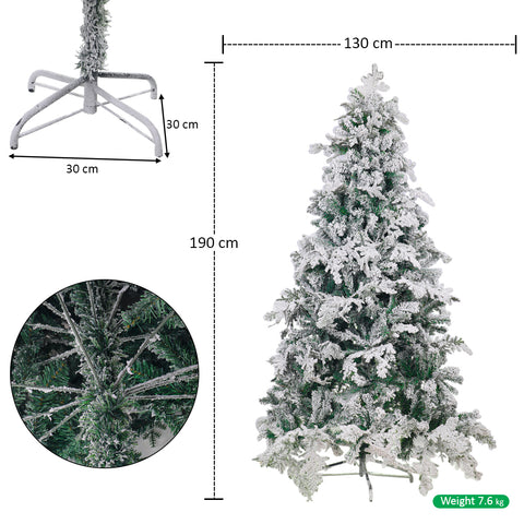 Snowy Flocked Christmas Tree