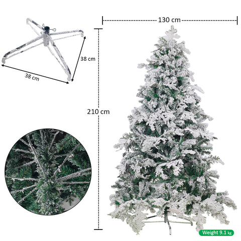 Snowy Flocked Christmas Tree