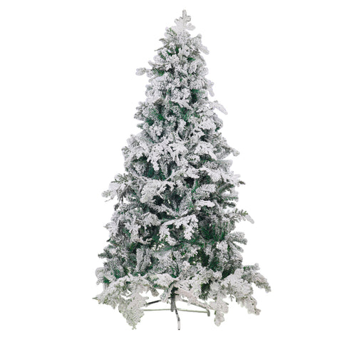 Snowy Flocked Christmas Tree