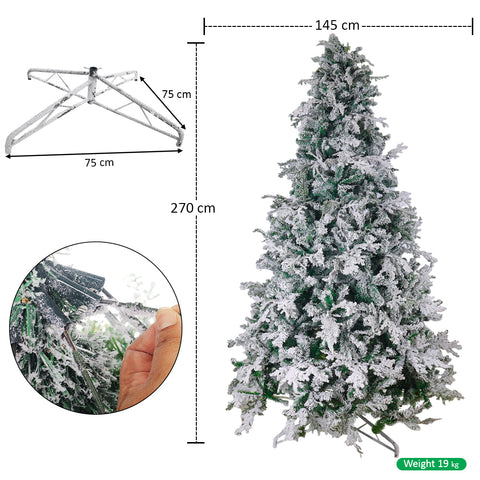 Snowy Flocked Christmas Tree