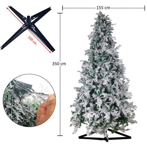 Snowy Flocked Christmas Tree