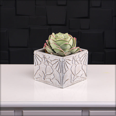 Modern Square Cement Vase for Home Decor