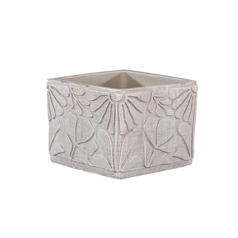 Square Cement Decorative Vase