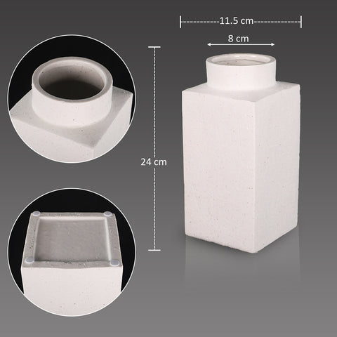 Decorative square vase for contemporary interiors