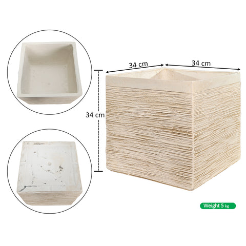 Large square plant saucer for added drainage