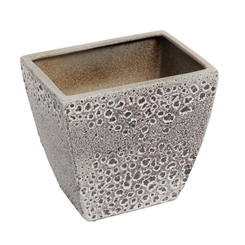 Contemporary square-shaped ceramic vase