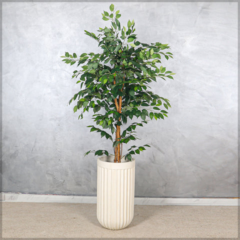 Stripe Concrete Planter Pot