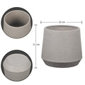 Stylish round gray plastic pots