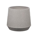 Durable grey plastic flower pot