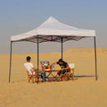 White pop-up gazebo for outdoor camping and festivals