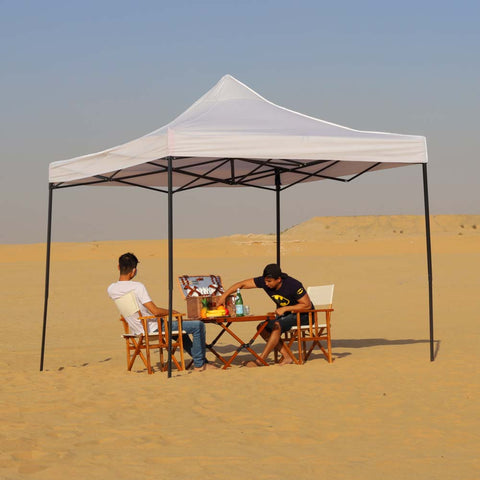 White pop-up gazebo for outdoor camping and festivals