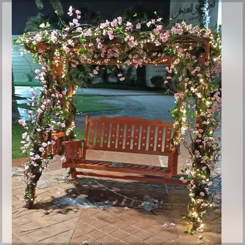 Swing for Decoration with Flower Arrangement