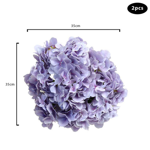 2 pcs Fake Hyrangea Flowers Bunches