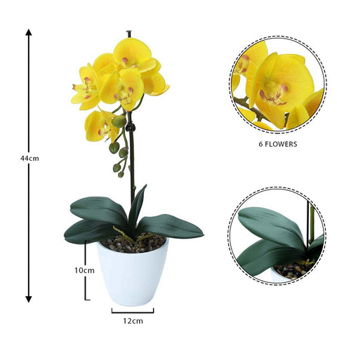 Artificial Potted Phalaenopsis Flower