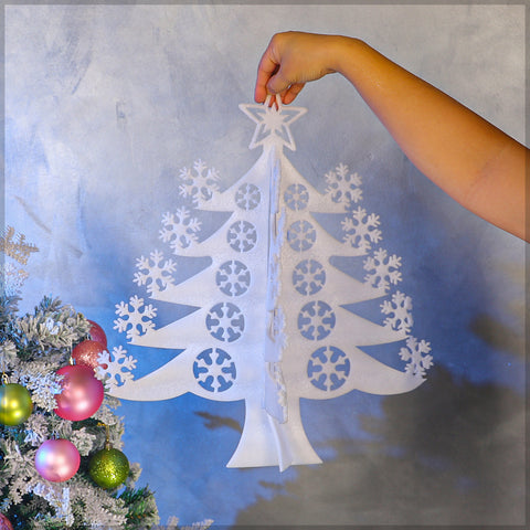 Decorative Table Top White Christmas Tree