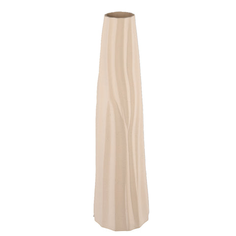 Unique cream pottery vase for elegant home decor