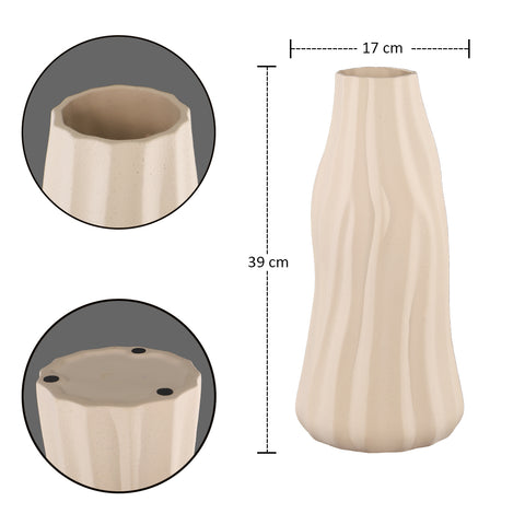 Modern cream ceramic vase for home styling