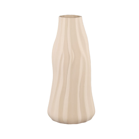 Large cream ceramic vase for floral arrangements