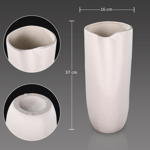 White ceramic vase with simple design for modern home decor