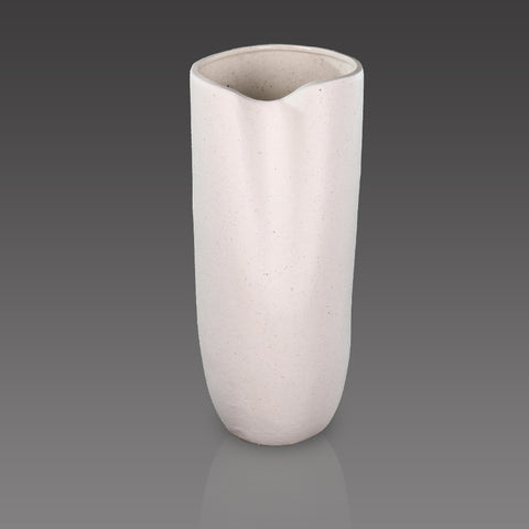 Elegant simple design white ceramic vase for minimalist interiors