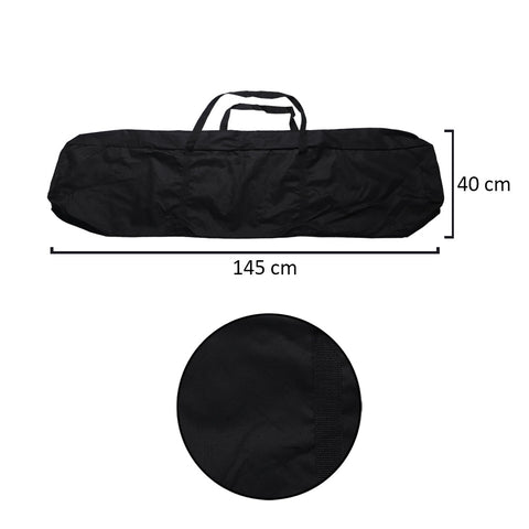 Canopy carrying case with zipper closures for safe transport