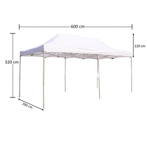 White pop up tent