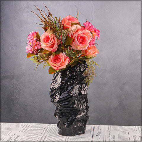 Black Ceramic Vase