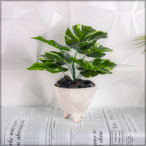 Artificial monstera leaves for creating lush tropical displays