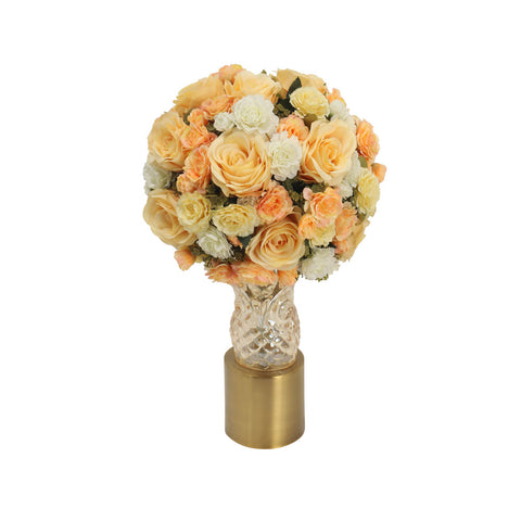 Artificial Silk Rose Flowers Champagne