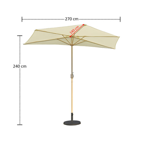 Outdoor Wall Half Umbrella without Base