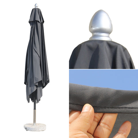 Square Gray Umbrella with Marble Base