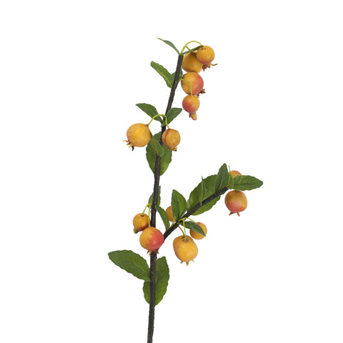 Artificial Pomegranate Fruit Branch Yellow