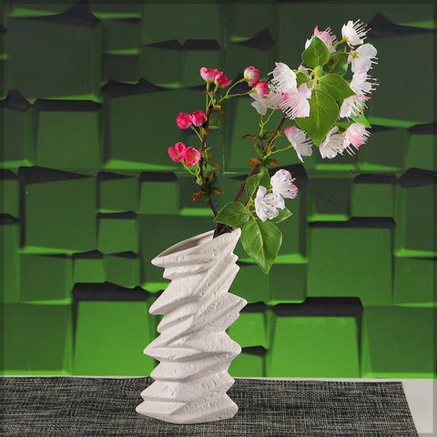 Elegant unique white vase for stylish interiors