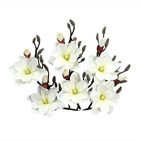 Artificial Magnolia Flowers White